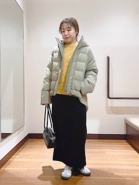 「ITEMS URBANRESEARCH（アイテムズ アーバンリサーチ）のミックスシャギーニット（ニット/セーター）」を使った、fujimonさん（レディース・159cm）の冬コーディネート
