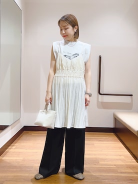 「KBF（ケイビーエフ）のアイテム（トップス）」を使った、fujimonさん（レディース・159cm）の春コーディネート