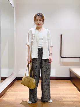 「アイテム（ボストンバッグ）」を使った、fujimonさん（レディース・159cm・30代）の夏コーディネート