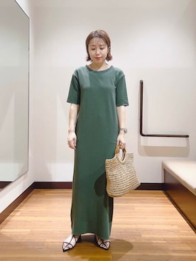 「イエベ」｜「アイテム（ワンピース/ドレス）」を使った、fujimonさん（レディース・159cm）の夏コーディネート