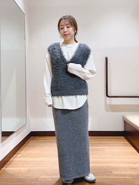 fujimonさん（レディース・159cm）の冬コーディネート