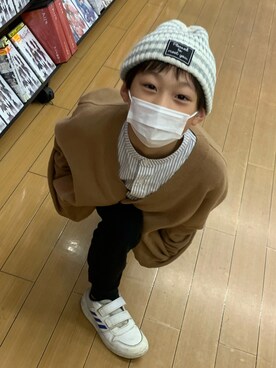 「Mac-House（マックハウス）のアイテム（パンツ）」を使った、mamiさん（キッズ・127cm）の春コーディネート