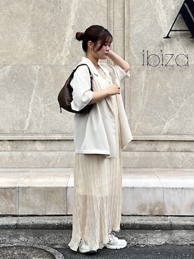 「アイテム（ボディバッグ/ウエストポーチ）」を使った、tomomiさん（レディース・155cm）の夏コーディネート