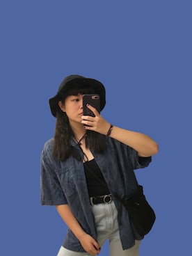 「oqLiq（オークリック）のアイテム（バッグ）」を使った、Hsuanさん（レディース・167cm）の夏コーディネート