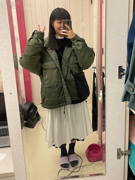 「oqLiq（オークリック）のアイテム（バッグ）」を使った、Hsuanさん（レディース・167cm）の冬コーディネート