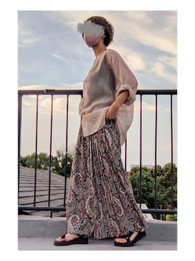 「スカーチョ」｜「アイテム（その他）」を使った、ginganohajiさん（レディース・163cm）の夏コーディネート