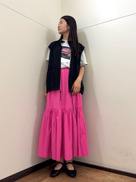 「夏」｜「アイテム（ジャケット/アウター）」を使った、フナバシミズキさん（レディース・169cm）の夏コーディネート