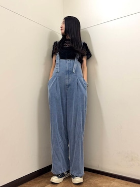 「ラメ」｜「アイテム（Tシャツ/カットソー）」を使った、フナバシミズキさん（レディース・169cm）の夏コーディネート