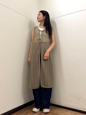 「ジレ」｜フナバシミズキさん（レディース・169cm）の夏コーディネート