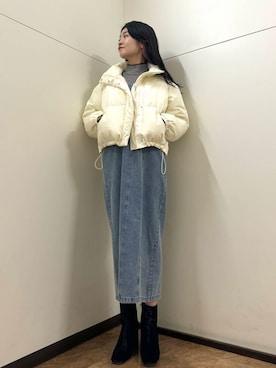 「秋服」｜「アイテム（その他アウター）」を使った、フナバシミズキさん（レディース・169cm）の秋コーディネート