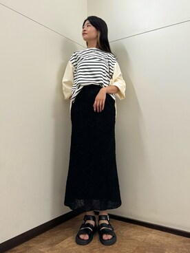 「ボーター」｜フナバシミズキさん（レディース・169cm）の夏コーディネート