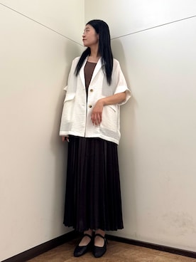 「アイテム（その他アウター）」を使った、フナバシミズキさん（レディース・169cm）の夏コーディネート