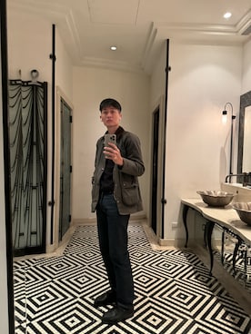 「Paraboot（パラブーツ）のアイテム（その他シューズ）」を使った、UncleAndyさん（メンズ・179cm）の冬コーディネート
