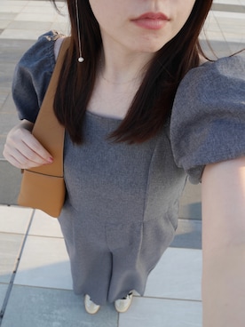 「アイテム（つなぎ/オールインワン）」を使った、k.さん（レディース・158cm）の秋コーディネート