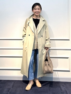 「NOLLEY’S Sophi（ノーリーズソフィ）のアイテム（トレンチコート）」を使った、nol mayumiiさん（レディース・160cm）の冬コーディネート