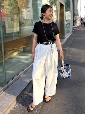 「NOLLEY’S（ノーリーズ）のアイテム」を使った、nol mayumiiさん（レディース・160cm）の夏コーディネート