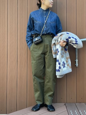 「Rie Miller（リエミラー）のアイテム（チノパンツ）」を使った、nol mayumiiさん（レディース・160cm）の秋コーディネート