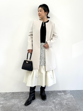 「NOLLEY'S」｜「アイテム（その他アウター）」を使った、nol mayumiiさん（レディース・160cm）の冬コーディネート