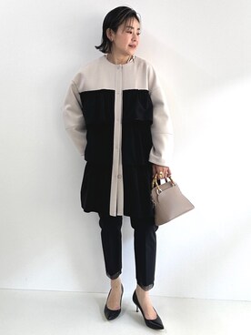 「NOLLEY'S」｜「アイテム（その他アウター）」を使った、nol mayumiiさん（レディース・160cm）の冬コーディネート
