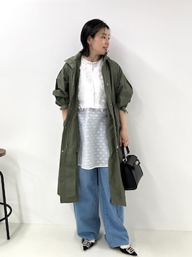 「NOLLEY’S（ノーリーズ）のアイテム（その他アウター）」を使った、nol mayumiiさん（レディース・160cm）の春コーディネート