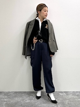 「ラガーシャツ」｜nol mayumiiさん（レディース・160cm）の秋コーディネート