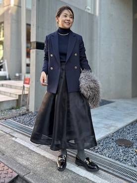 「アイテム（タイツ/ストッキング）」を使った、nol mayumiiさん（レディース・160cm）の冬コーディネート