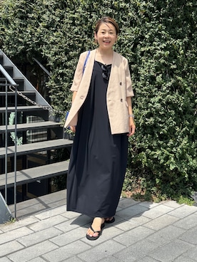 「NOLLEY’S（ノーリーズ）のアイテム（ジャケット/アウター）」を使った、nol mayumiiさん（レディース・160cm）の夏コーディネート
