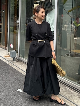「NOLLEY’S（ノーリーズ）のアイテム（ジャケット/アウター）」を使った、nol mayumiiさん（レディース・160cm）の夏コーディネート