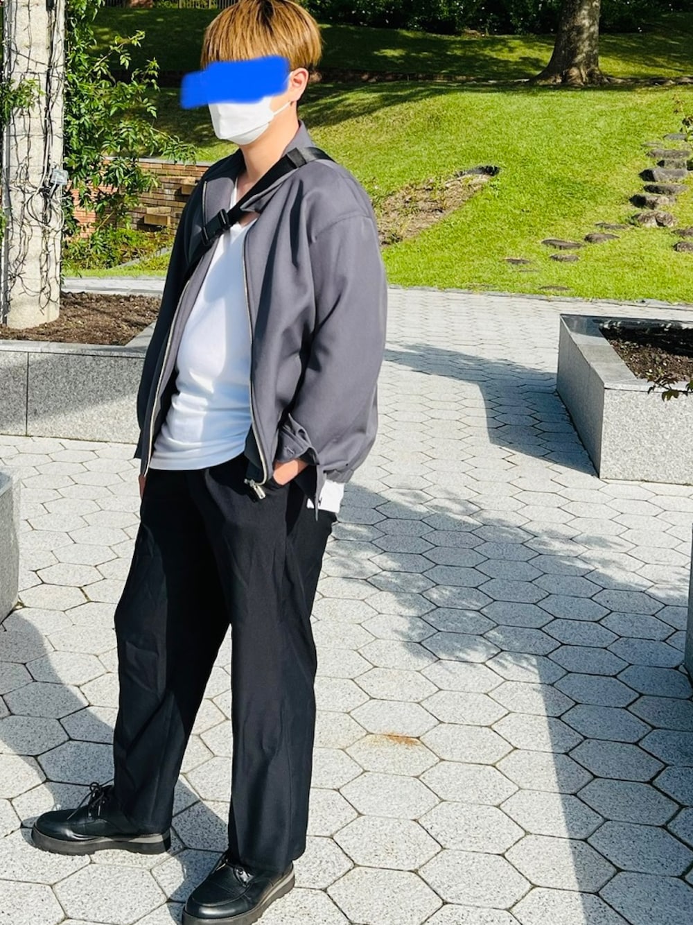 「秋のコーデ、シンプルコーデ、おしゃれさんと繋がりたい、秋服、大人カジュアル、休日スタイル、大人コーデ、プチプラ、ファッションの力を信じよう、GUコーデ、メンズコーデ、低身長、低身長コーデ、いいね、save、フォローお願いします🤑、休日コーデ」｜「GUのアイテム（ブルゾン、グレー系）」を使った、chaa(ちゃー)さん（メンズ・170cm）の秋コーディネートの1枚目の写真