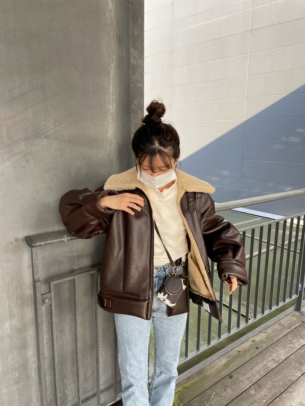 【美品】Pretty Green フライトジャケット　ボア　レザー　本革 美品】Pretty Green フライトジャケット ボア レザー 本革 XL