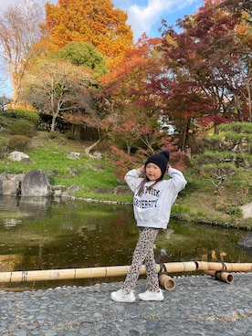 「coca（coca）（コカ）のアイテム（スウェット）」を使った、shioor11さん（キッズ・110cm）の秋コーディネート