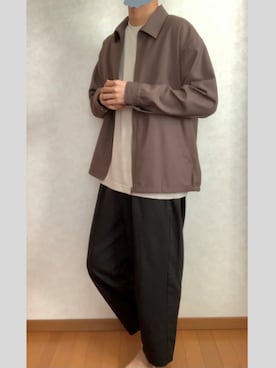 「LAKOLE（ラコレ）のアイテム（ブルゾン）」を使った、はいせ/haiseさん（メンズ・176cm）の秋コーディネート