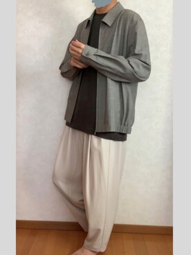 「KUUUPY」｜「アイテム（ブルゾン）」を使った、はいせ/haiseさん（メンズ・176cm）の秋コーディネート
