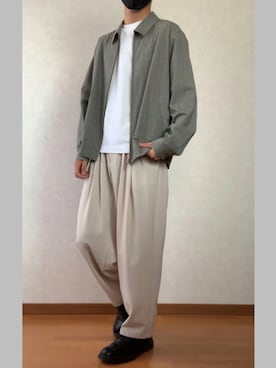 「KUUUPY」｜「アイテム（ブルゾン）」を使った、はいせ/haiseさん（メンズ・176cm）の秋コーディネート