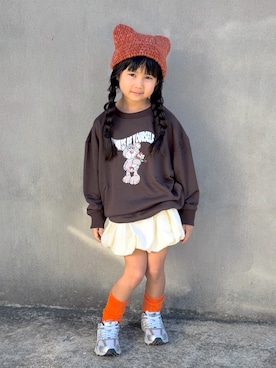 「アイテム（スニーカー）」を使った、KANOさん（キッズ・100cm）の冬コーディネート