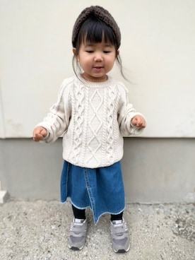 「2歳3ヶ月」｜KANOさん（キッズ・80cm）の冬コーディネート