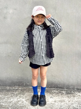 「アイテム（ブーツ）」を使った、KANOさん（キッズ・110cm）の春コーディネート