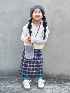 「CIAOPANIC TYPY（チャオパニックティピー）のアイテム」を使った、KANOさん（キッズ・100cm）の冬コーディネート