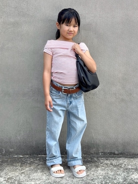 「ZARA KIDSのアイテム」を使った、KANOさん（キッズ・110cm）の夏コーディネート