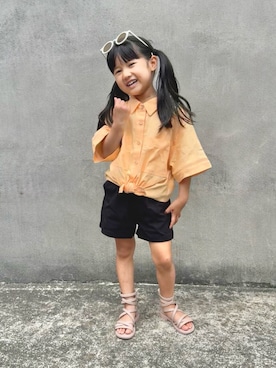 「アイテム（パンツ）」を使った、KANOさん（キッズ・100cm）の夏コーディネート