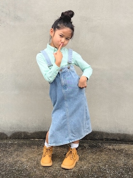 「アイテム（シャツ/ブラウス）」を使った、KANOさん（キッズ・110cm）の秋コーディネート