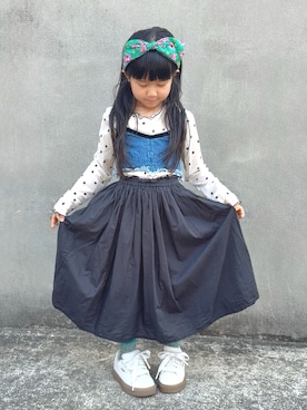 「CIAOPANIC TYPY（チャオパニックティピー）のアイテム（トップス）」を使った、KANOさん（キッズ・110cm）の春コーディネート