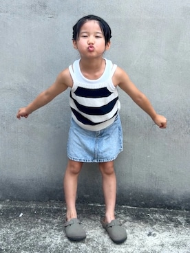 「ZARA KIDSのアイテム」を使った、KANOさん（キッズ・110cm）の夏コーディネート
