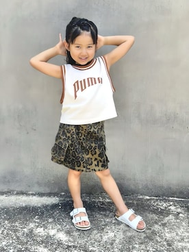 「アイテム（サンダル）」を使った、KANOさん（キッズ・100cm）の夏コーディネート