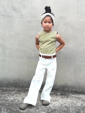 「ZARA KIDSのアイテム」を使った、KANOさん（キッズ・110cm）の夏コーディネート