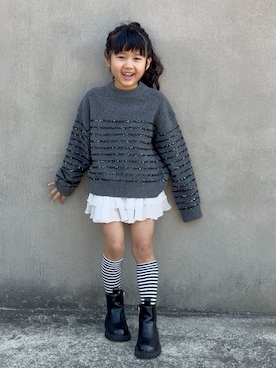 「CIAOPANIC TYPY（チャオパニックティピー）のアイテム」を使った、KANOさん（キッズ・110cm）の春コーディネート