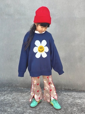 「CIAOPANIC TYPY（チャオパニックティピー）のアイテム」を使った、KANOさん（キッズ・100cm）の冬コーディネート