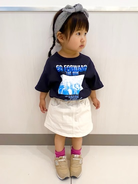 「ZOZOKIDSDAY」｜「アイテム（Tシャツ/カットソー）」を使った、KANOさん（キッズ・80cm）の春コーディネート