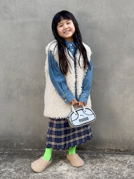 「BREEZE（ブリーズ）のアイテム」を使った、KANOさん（キッズ・110cm）の冬コーディネート