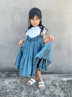 「アイテム（ワンピース/ドレス）」を使った、KANOさん（キッズ・100cm）の夏コーディネート